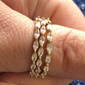 Ring bomb party ring *triple band*